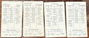 Strat-O-Matic Greatest Teams of the Past Mini 1962 Los Angeles Dodgers /20 Cards