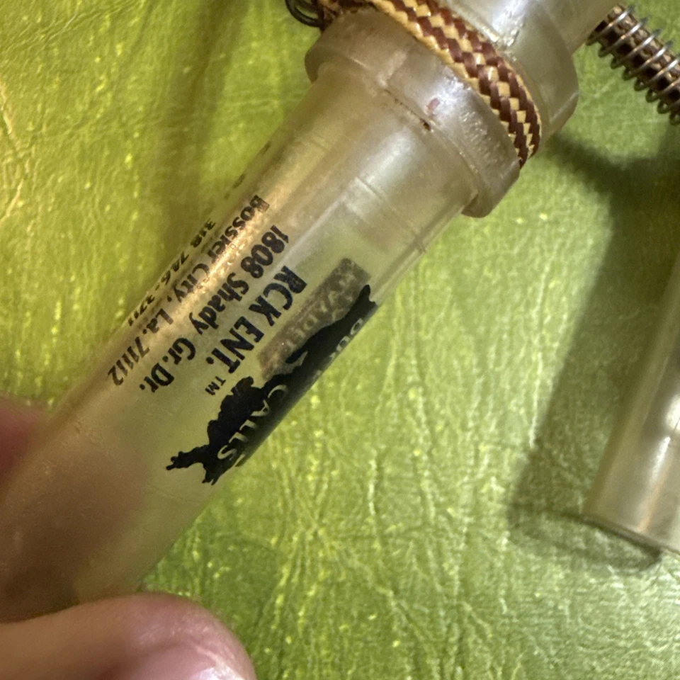 2 Vintage Speckle Belly Goose Calls Haydel's Louisiana S-81 & XLS-83 + Lanyard - Image 4 of 4