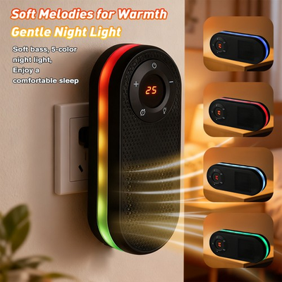 #ad RC 1000W Space Heater Digital Small Electric Heater Wall Outlet Plug Home Warmer $29.69