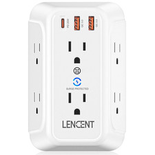 Wall Outlet Extender,Multi Usb Plug 6 Way Outlet,2 to 3 Prong Outlet Adapter Sur