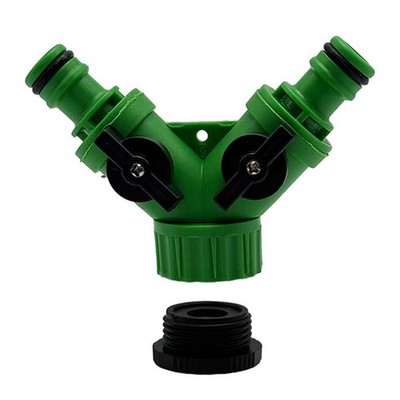 One To Two External Thread Faucet Diverter For Garden Hose Water Flow Control
