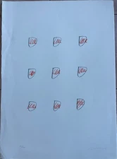 Ettore Sordini Composizione Firmata Litografia 70,5x50,5 cm Es: 65/100 -6