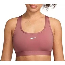 Nike Women's Sz M Red Dri-FIT Swoosh Medium-Support Training Sports Bra O9-28
