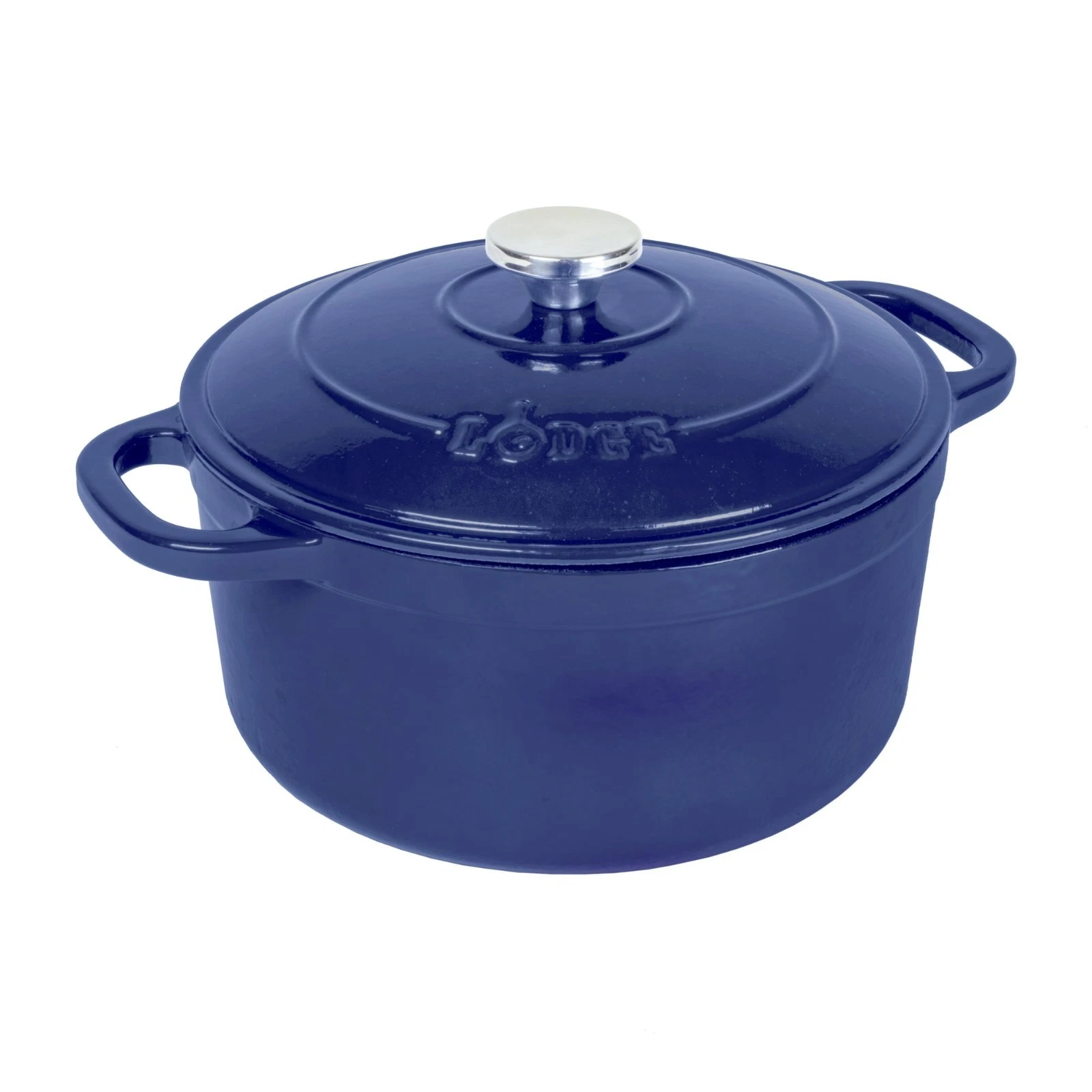 Lodge Enameled Cast Iron 5.5 Quart Dutch Oven Cookware Pot Indigo Blue NEW