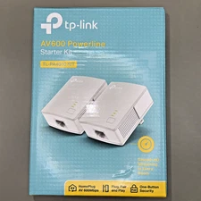 TP-LINK TP LINK AV600 POWERLINE POWER LINE STARTER KIT WIFI INTERNET TL-PA4010