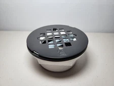 A206P-62 2" No-Caulk PVC Compression Shower Drain with 4-1/4" Round Grid Cover