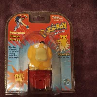 Vintage Pokemon Finger Forces Psyduck Talking Toy Tiger Hasbro boxed working 