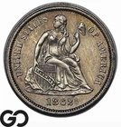 1862 Seated Liberty Dime, Very Sharp Civil War Date Issue