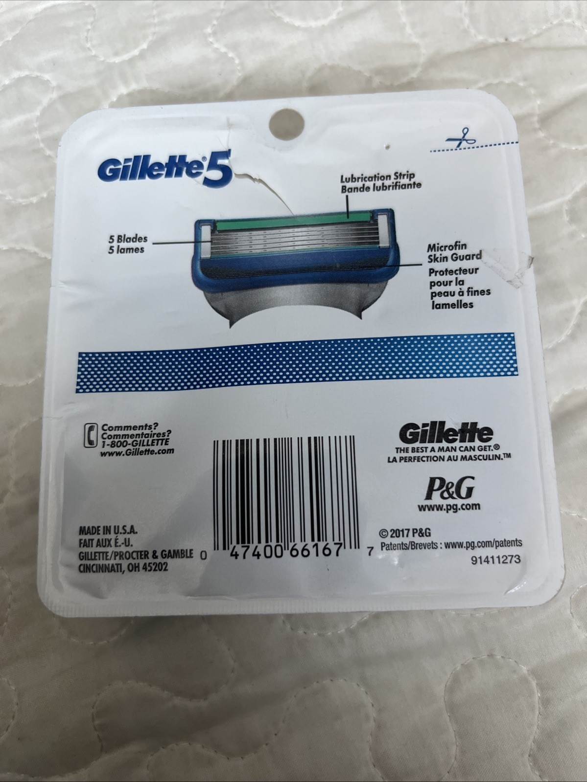 Gillette 5 Razor Blade Mens Refill 8 Cartridges Total Authentic READ