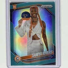 SANIYA RIVERS 2025 Panini Prizm WNBA #150 Rookie Variation Teal Prizm /49 Sun