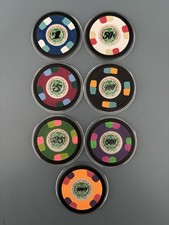Casino De Isthmus City Paulson Chips W/ Top Hat & Cane 7 Chips Total
