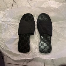 Gucci Men  s Black Slides Size US 10.5 Authentic