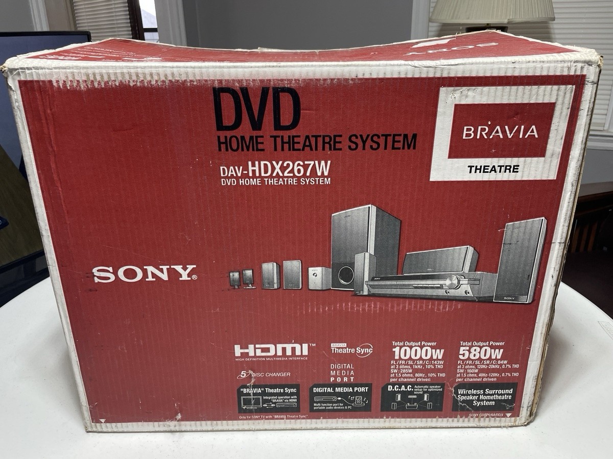 Sony DAV-HDX267W 5 Disc DVD Home Theater System *Mostly New READ
