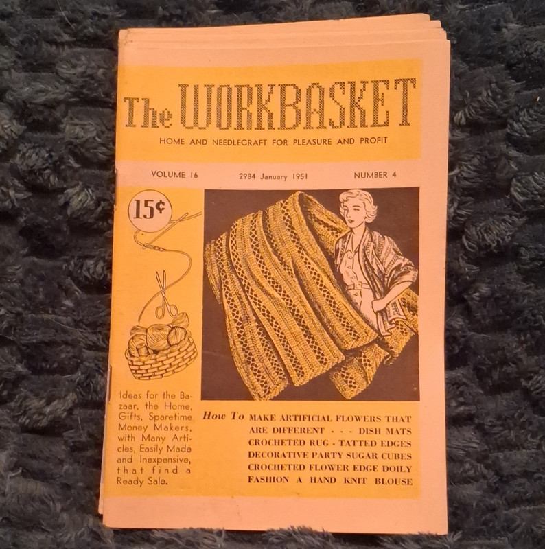 The Workbasket Vol 16-17 1951 Jan-Jun Illustrated Needlecraft Crochet Knitting
