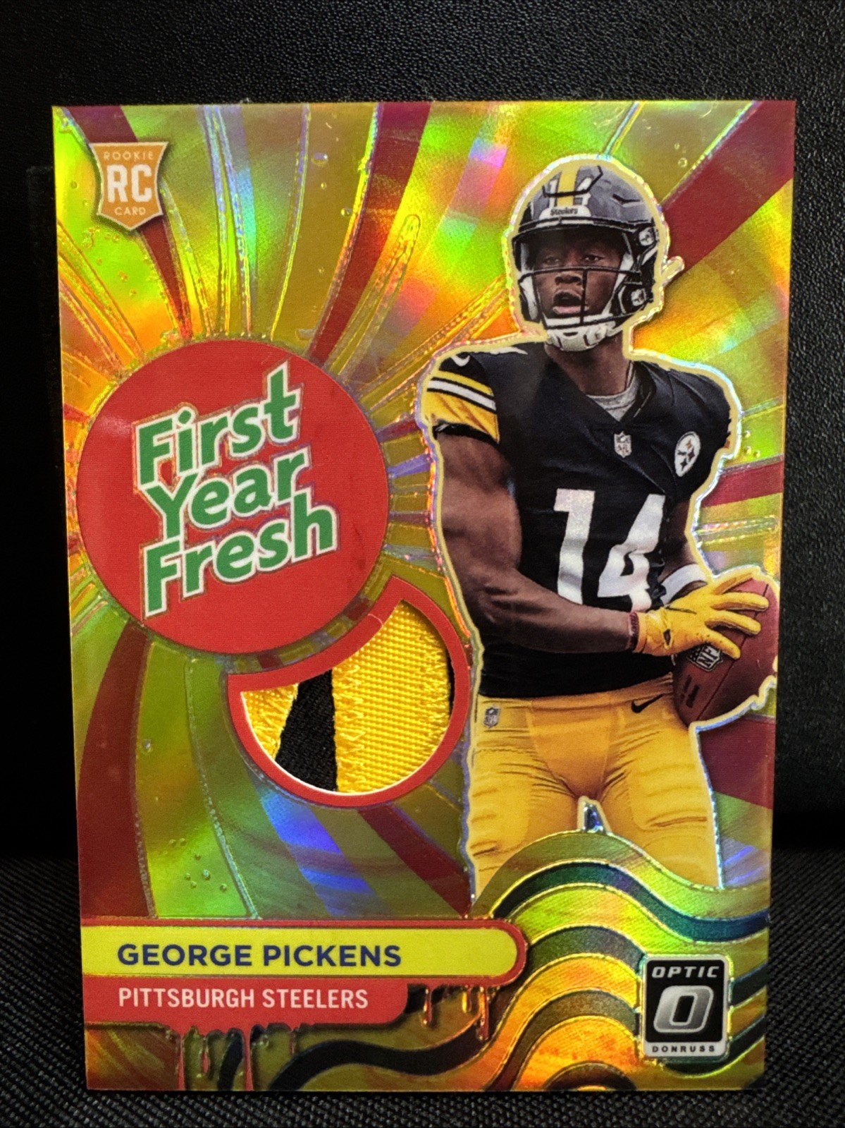 George Pickens Panini Donruss Optic First Year Fresh #FYFGP Gold