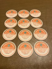 Lot of 12 Orange Nectar Milk Caps 1 5/8 Diam 