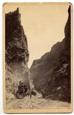 WH Jackson - RR on Grand Canyon of the Arkansas River Orig 1880s COLORADO Photo