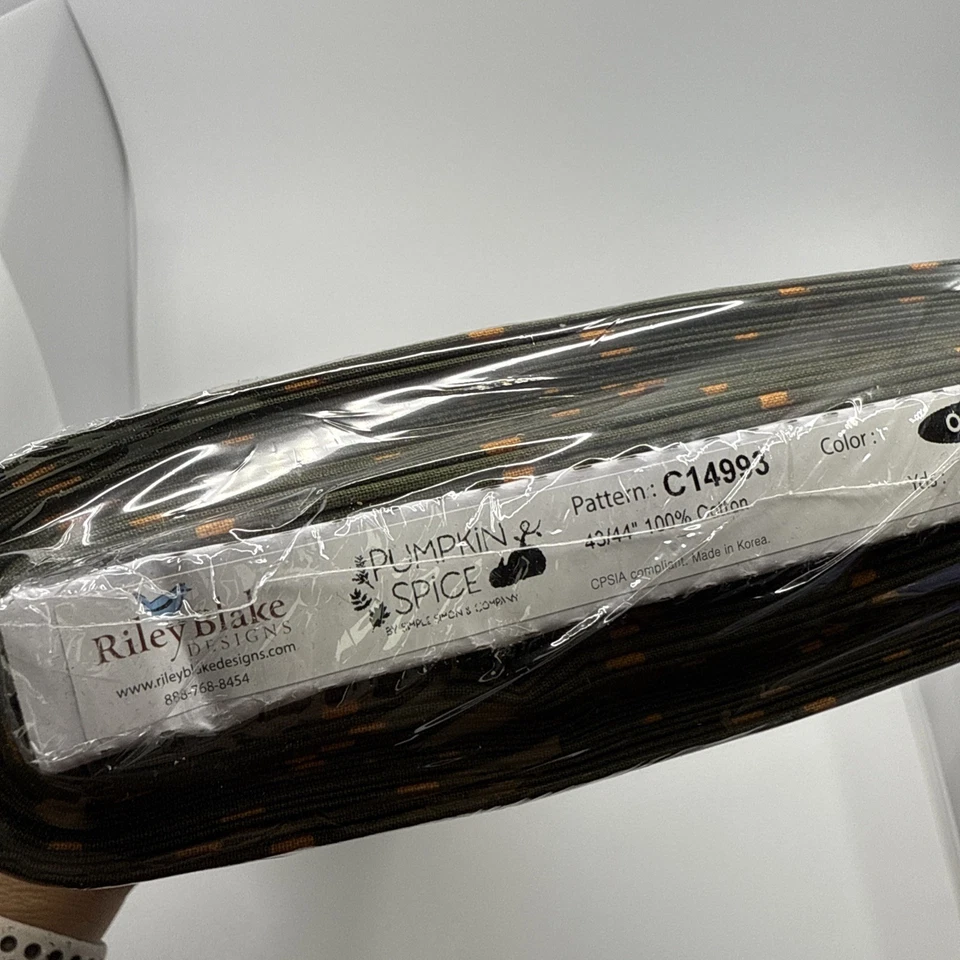 Riley Blake Designs C14993 Pumpkin Spice 15 yardas Tela Perno Oliva Nuevo Sellado Foto 3 de 4