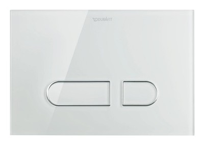 Duravit DuraSystem Betätigungsplatte mechanisch für WC A1 Dual Flush - Glas Weiß
