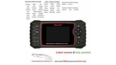 NEUESTES iCarsoft CR PRO-2025 KOMPLETTES System ALLE Marken Diagnosegerät-offizielle Steckdose