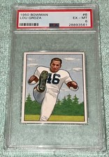 1950 Bowman Lou Groza #6 “Rookie Card” ~ PSA-6 (EX-MT) Great Color & Centering!