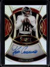 2025 Panini Select Kirk Cousins Signatures Silver Prizm Auto #SP-KCS Falcons