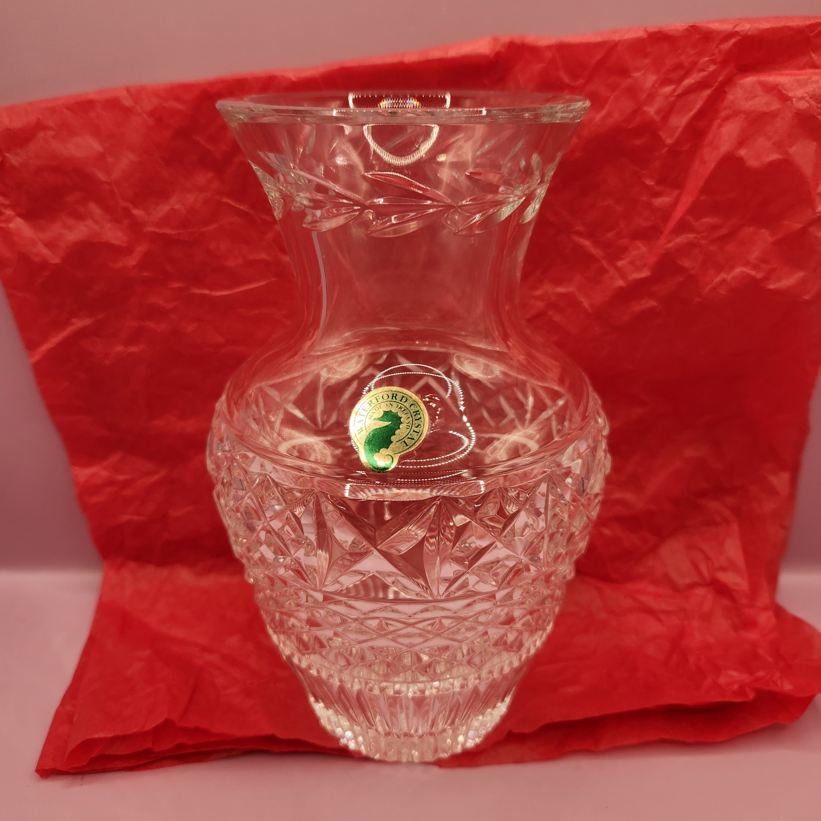 Vintage 1989 Waterford Crystal Ballina Vase Master Cutter Series 7 Inch