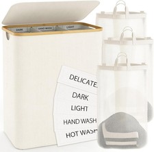NEW Laundry Hamper W/ Lid 3 Inner Bag sorting...