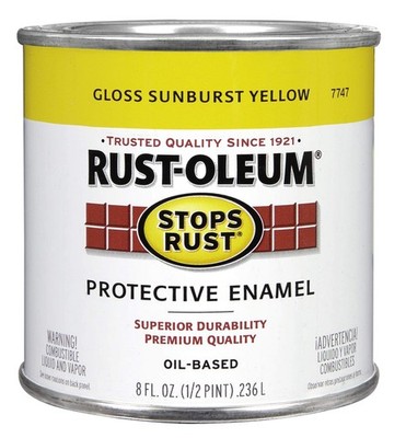 Rust-Oleum 7747730 Stops Rust 8 Fl Oz (Pack of 1), Gloss Sunburst Yellow