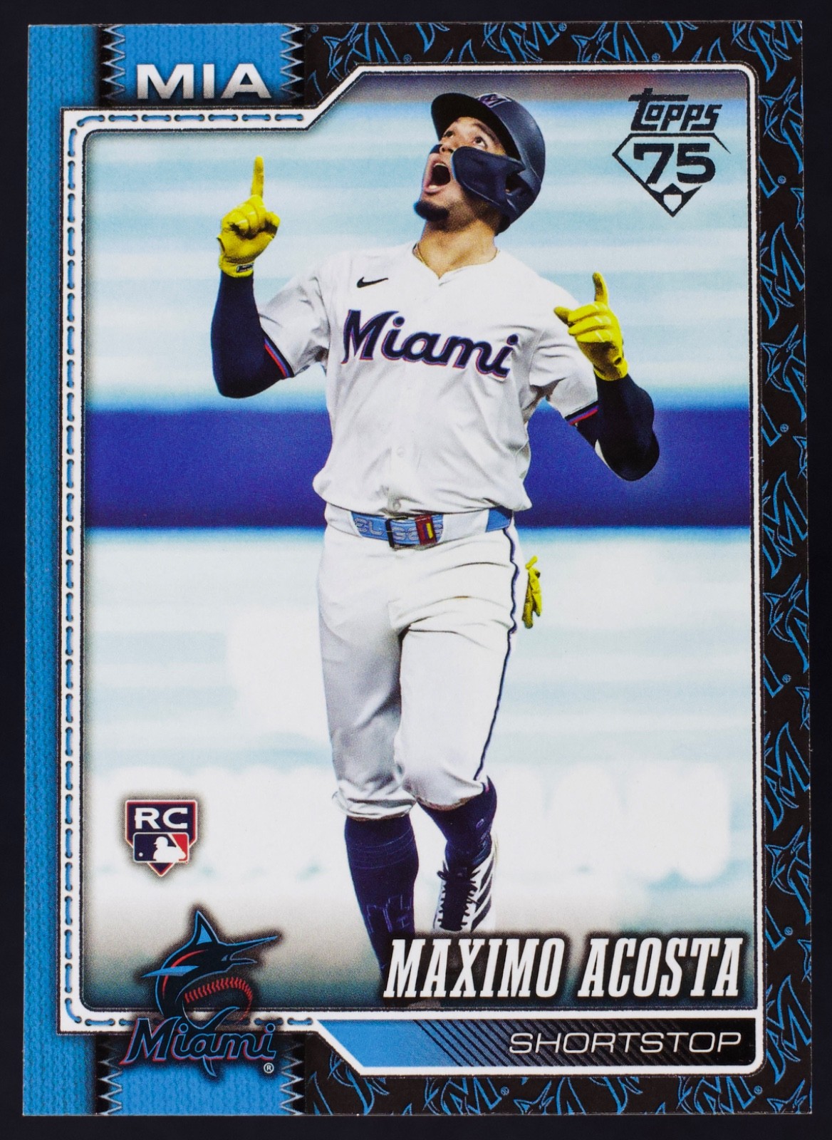 2026 Topps Series 1 Maximo Acosta #172 Team Color Logo Border (RC) Marlins