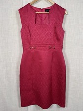 Tahari Arthur Levine Hot Pink Sleeveless Shirley Women’s Dress Size 8 Career