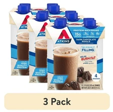Atkins Dark Chocolate Royale Protein Shake, High Protein, Low Carb 12 Ct