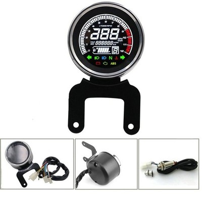 Motorbike Tachometer Motorcycle  Speedometer Digital LED LCD Odometer 12v #ac