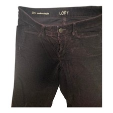 Ann Taylor LOFT Modern Straight Leg Corduroy Pants Size 27/4 Plum purple