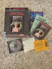 CIB Alien Logic PC CD-ROM 1994 Big Box Inserts Retro Computer Game SSI SkyRealms