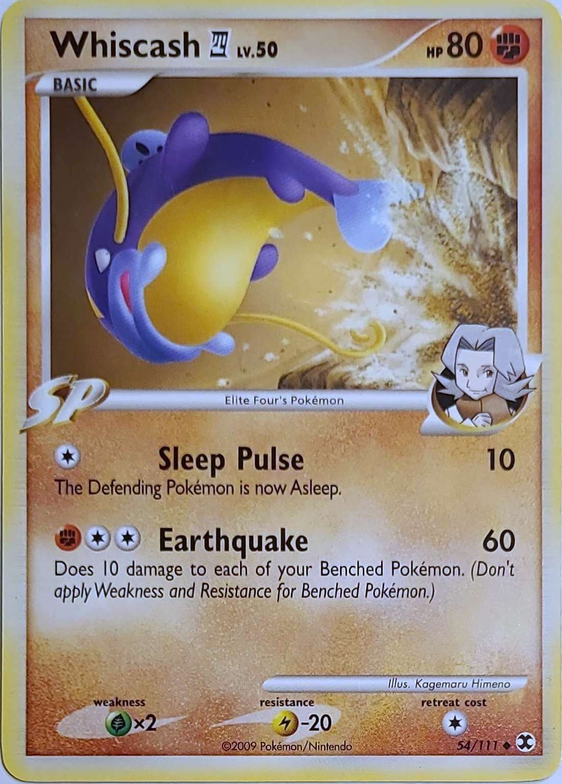 Whiscash E4 54/111 Uncommon Rising Rivals Pokemon Near Mint
