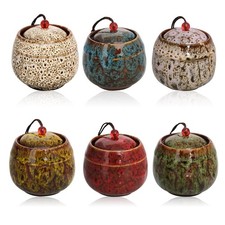 Small Urns For Human Ashes Set Of 6 Decorative Cremation Keepsakes Made Of Ceram