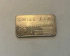 Swiss Bank Corporation 1 troy oz .999 fine silver bar