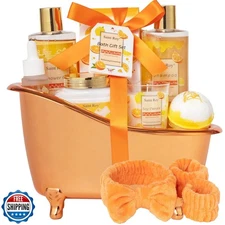 Orange Scents spa gift set Great Gift Lemon Spa Gifts for girls, 
