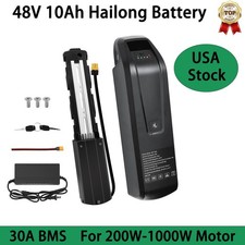 Hailong 48V Lithium Ebike Battery 48V 10Ah For 100W-1000W Electric Bicycle 5Pin