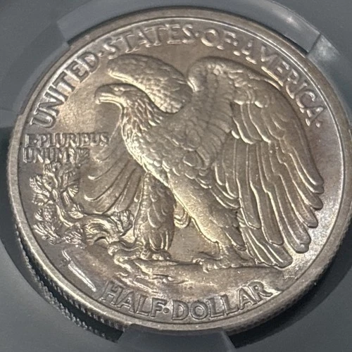 1943-S Walking Liberty Half $Dollar CAC AU58+. Original and Very Bright USCoin.