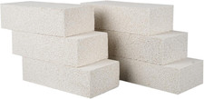 6 Insulating Fire Bricks for Ovens, Kilns, Fireplaces, 9" X 4.5" X 2.5"