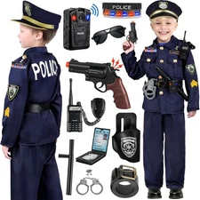 Tepsmigo Police Officer Costume for Kids, Medium-(5-7 Year) 
