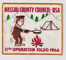 Theodore Roosevelt Council: Operation Igloo-1966-BEIGE Jacket Patch!