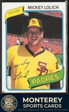 Mickey Lolich 1980 Topps #459 San Diego Padres