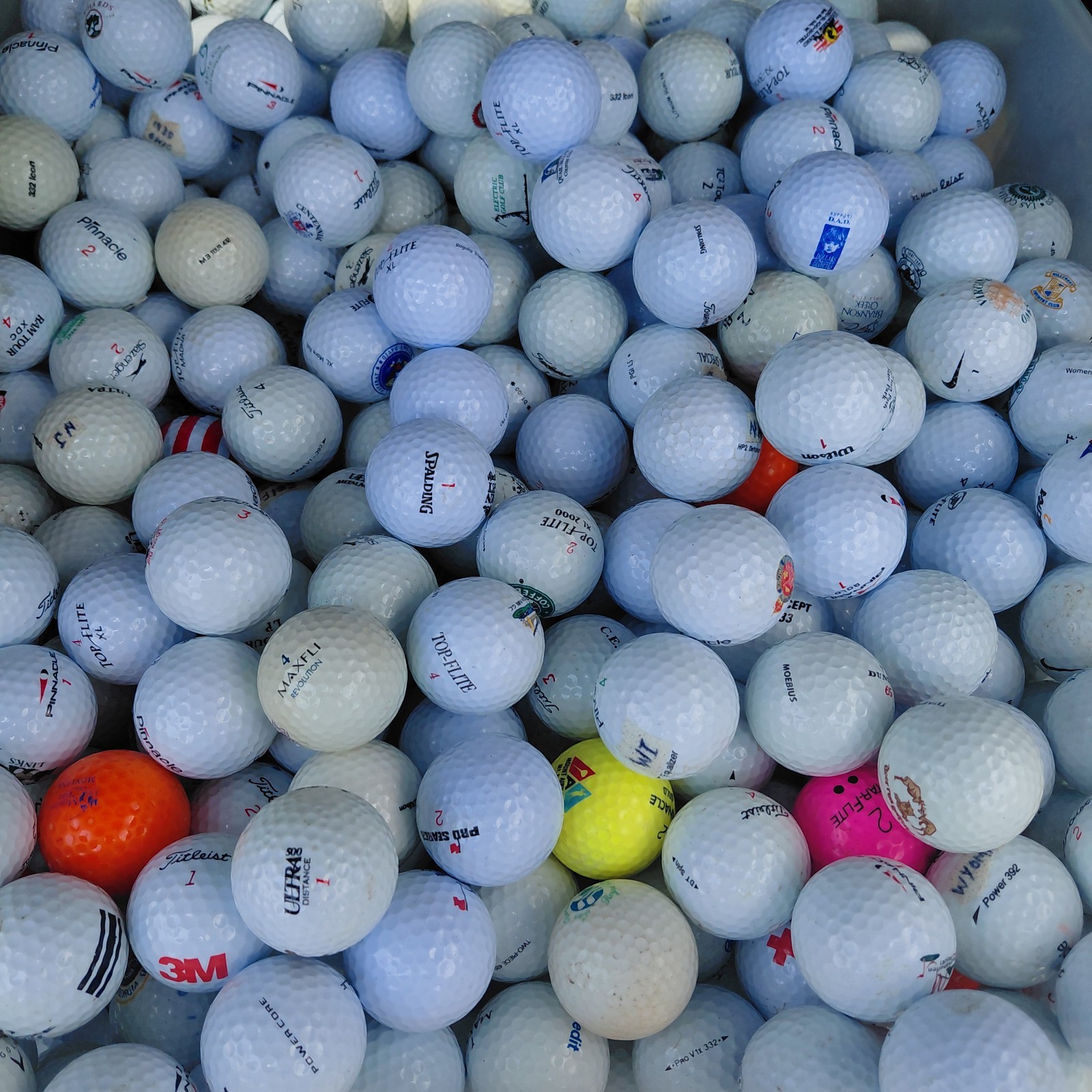 190 Bulk Logo Golf Balls - Collector Golf Balls - Practice Balls - Hit away