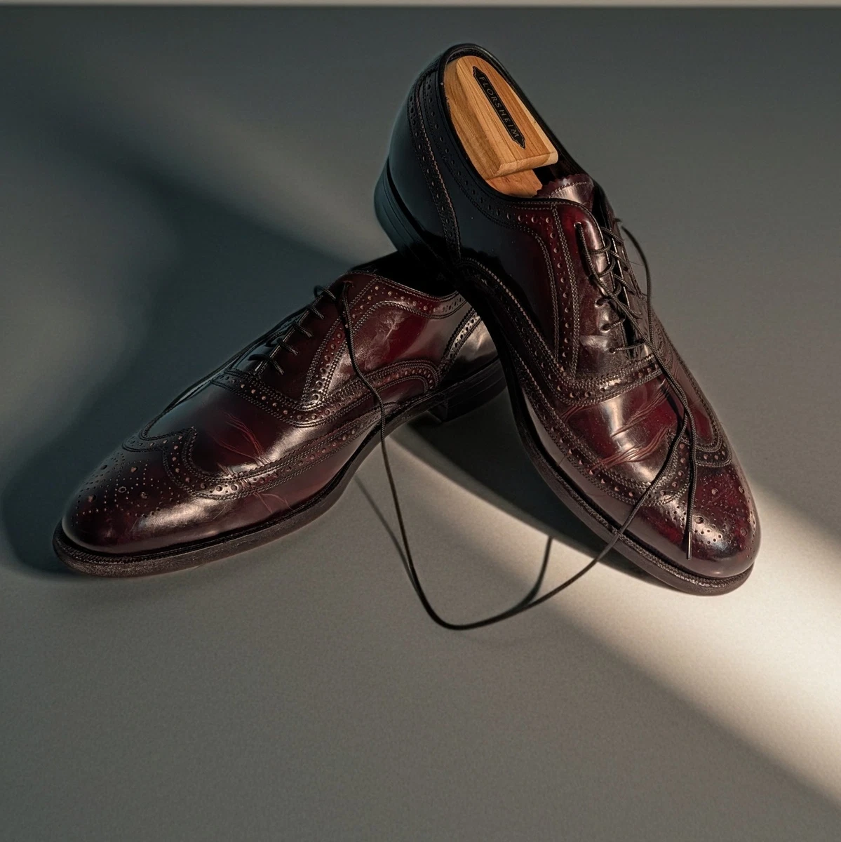 Florsheim Shoes Imperial Wingtip‎ Leather Burgundy Oxblood Cordovan 11.5C Florsheim Red Dress Shoes for Men for sale | eBay main image 3