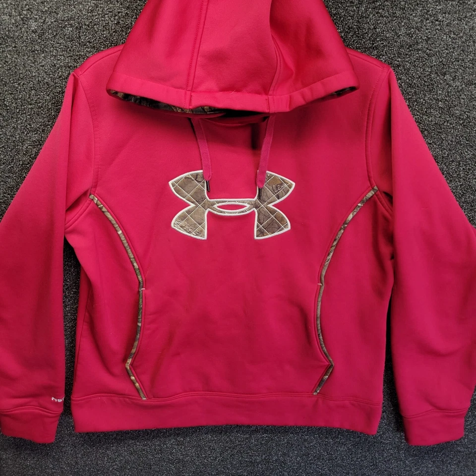 Under Armour Pink Storm1 Camo Hoodie Women's Sz L - Image 2 of 4