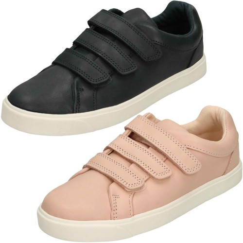 GIRLS BOYS CLARKS CITY OASIS LO K HOOK & LOOP TRAINER JUNIOR CASUAL SHOES SIZE - Bild 1 von 19