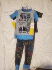 Justice League Boys' 4-Piece Pajamas Set